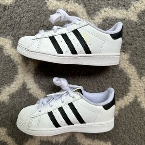 Toddler adidas superstar athletic shoe